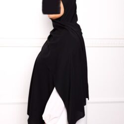 HIJAB CAGOULE INTÉGRÉ À ENFILER Hijab cagoule à enfiler pour femme pas cher mon hijab pas cher noir